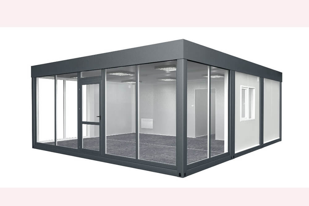 стеклянный павильон. модульный контейнер. модульные павильоны. модульный павильон unit a 07 (7х4,8 м) модульный павильон unit a 07. модульные павильоны.