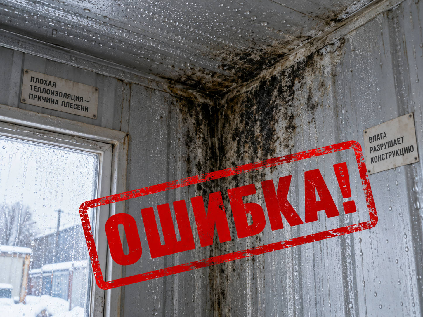 Конденсат и плесень как ошибки утепления